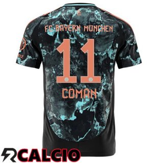 Seconda Maglia Bayern Monaco (Coman 11) Nero 2024/2025  Seconda Maglia Bayern Monaco (Coman 11) Nero 2024/2025