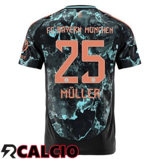 Seconda Maglia Bayern Monaco (Müller 25) Nero 2024/2025