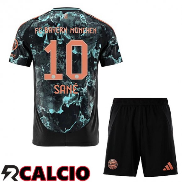 Seconda Maglia Bayern Monaco (Sané 10) Bambino Nero 2024/2025