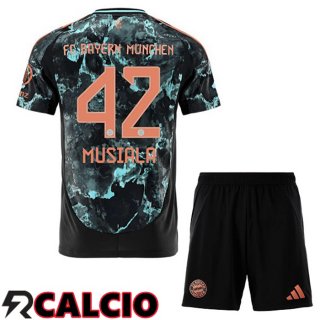 Seconda Maglia Bayern Monaco (Musiala 42) Bambino Nero 2024/2025