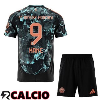Seconda Maglia Bayern Monaco (Kane 9) Bambino Nero 2024/2025