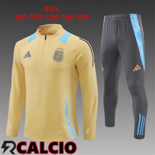Insieme Tuta Calcio Argentina Bambino Giallo 2024/2025  Insieme Tuta Calcio Argentina Bambino Giallo 2024/2025