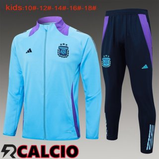 Insieme Tuta Calcio - Giacca Argentina Bambino Blu 2024/2025  Insieme Tuta Calcio - Giacca Argentina Bambino Blu 2024/2025