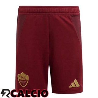 Prima Pantaloncini Calcio AS Roma Rosso 2024/2025  Prima Pantaloncini Calcio AS Roma Rosso 2024/2025