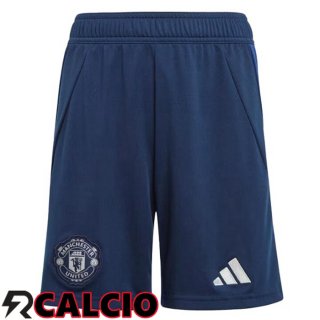Seconda Pantaloncini Calcio Manchester United Blu 2024/2025