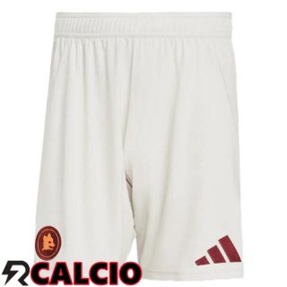 Seconda Pantaloncini Calcio AS Roma Bianco 2024/2025  Seconda Pantaloncini Calcio AS Roma Bianco 2024/2025