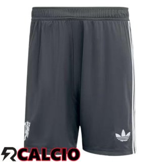 Terza Pantaloncini Calcio Manchester United Bianco 2024/2025