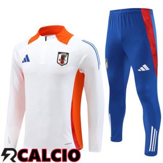 Insieme Tuta Calcio Giappone Bianco 2024/2025  Insieme Tuta Calcio Giappone Bianco 2024/2025