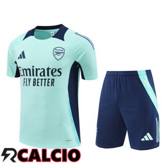 Insieme T Shirt Allenamento Arsenal + Pantaloncini Verde 2024/2025
