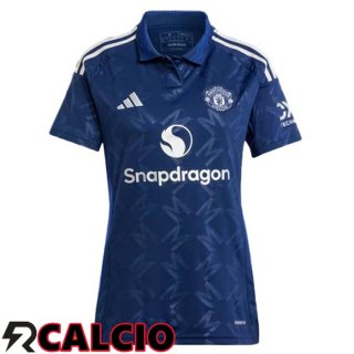 Seconda Maglia Manchester United Donna Blu 2024/2025  Seconda Maglia Manchester United Donna Blu 2024/2025