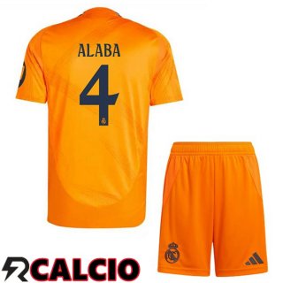 Seconda Maglia Real Madrid (Alaba 4) Bambino Arancia 2024/2025