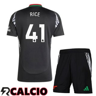 Seconda Maglia Arsenal (RICE 41) Bambino Nero 2024/2025