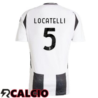 Prima Maglia Juventus (LOCATELLI 5) Nero Bianco 2024/2025  Prima Maglia Juventus (LOCATELLI 5) Nero Bianco 2024/2025