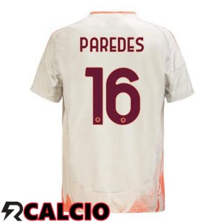 Seconda Maglia AS Roma (PAREDES 16) Bianco 2024/2025