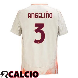 Seconda Maglia AS Roma (ANGELIÑO 3) Bianco 2024/2025