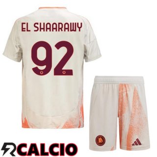 Seconda Maglia AS Roma (EL SHAARAWY 92) Bambino Bianco 2024/2025