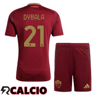 Prima Maglia AS Roma (DYBALA 21) Bambino Rosso 2024/2025
