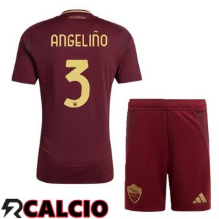 Prima Maglia AS Roma (ANGELIÑO 3) Bambino Rosso 2024/2025