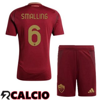 Prima Maglia AS Roma (SMALLING 6) Bambino Rosso 2024/2025