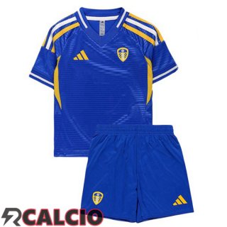 Seconda Maglie Calcio Leeds United Bambino Blu 2025/2026  Seconda Maglie Calcio Leeds United Bambino Blu 2025/2026