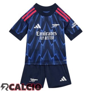 Seconda Maglie Calcio Arsenal Bambino Blu Reale 2025/2026  Seconda Maglie Calcio Arsenal Bambino Blu Reale 2025/2026