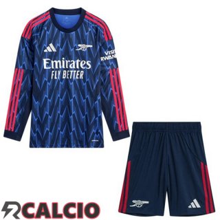 Seconda Maglia Arsenal Bambino Manica Lunga Blu Reale 2025/2026  Seconda Maglia Arsenal Bambino Manica Lunga Blu Reale 2025/2026