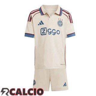 Terza Maglie Calcio AFC Ajax Bambino Giallo 2025/2026
