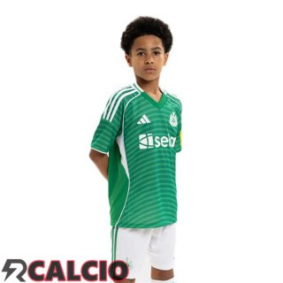Seconda Maglie Calcio Newcastle United Bambino Verde 2025/2026  Seconda Maglie Calcio Newcastle United Bambino Verde 2025/2026