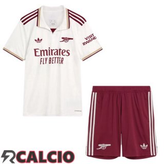 Terza Maglie Calcio Arsenal Bambino Bianco 2025/2026  Terza Maglie Calcio Arsenal Bambino Bianco 2025/2026