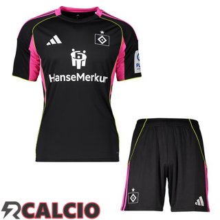 Terza Maglie Calcio Hamburger SV Bambino Nero 2025/2026  Terza Maglie Calcio Hamburger SV Bambino Nero 2025/2026