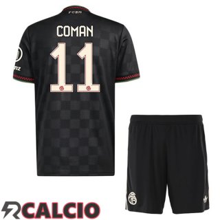 Terza Maglia Bayern Monaco (Coman 11) Bambino Nero 2025/2026