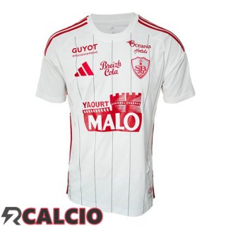 Seconda Maglie Calcio Stade Brestois Bianco 2025/2026