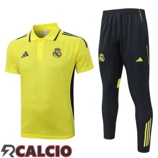 Insieme Polo Real Madrid + Pantaloni Giallo 2025/2026