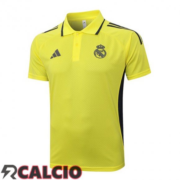 Maglia Polo Real Madrid Giallo 2025/2026  Maglia Polo Real Madrid Giallo 2025/2026