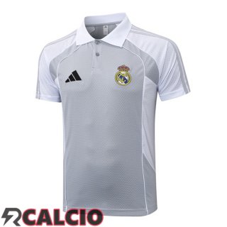 Maglia Polo Real Madrid Bianco Grigio 2025/2026