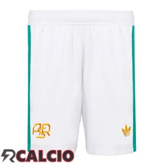 Terza Pantaloncini Calcio AS Roma Bianco 2025/2026  Terza Pantaloncini Calcio AS Roma Bianco 2025/2026