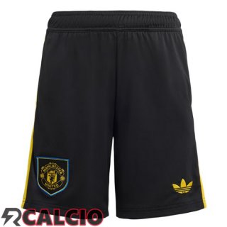 Terza Pantaloncini Calcio Manchester United Nero 2025/2026