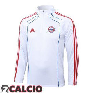 Felpa Allenamento Bayern Monaco Bianco 2025/2026  Felpa Allenamento Bayern Monaco Bianco 2025/2026