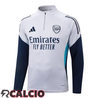 Felpa Allenamento Arsenal Bianco 2025/2026  Felpa Allenamento Arsenal Bianco 2025/2026