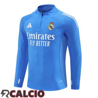 Felpa Allenamento Real Madrid Blu 2025/2026  Felpa Allenamento Real Madrid Blu 2025/2026