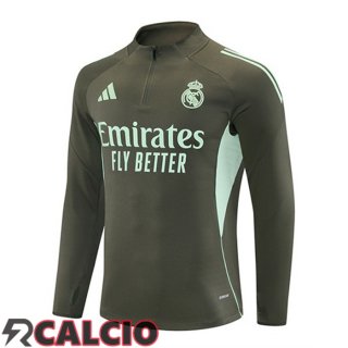 Felpa Allenamento Real Madrid Verde 2025/2026  Felpa Allenamento Real Madrid Verde 2025/2026