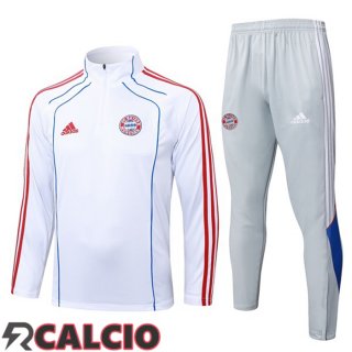 Insieme Tuta Calcio Bayern Monaco Bianco 2025/2026  Insieme Tuta Calcio Bayern Monaco Bianco 2025/2026