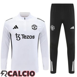 Insieme Tuta Calcio Manchester United Bianco 2025/2026  Insieme Tuta Calcio Manchester United Bianco 2025/2026