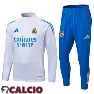 Insieme Tuta Calcio Real Madrid Bianco 2025/2026  Insieme Tuta Calcio Real Madrid Bianco 2025/2026