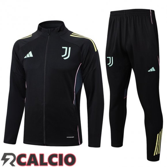Insieme Tuta Calcio - Giacca Juventus Nero 2025/2026  Insieme Tuta Calcio - Giacca Juventus Nero 2025/2026