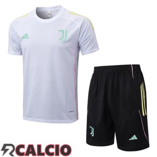 Insieme T Shirt Allenamento Juventus + Pantaloncini Bianco 2025/2026