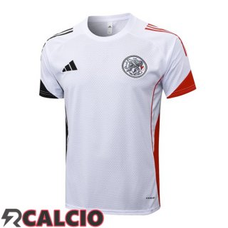 T Shirt Allenamento AFC Ajax Bianco 2025/2026