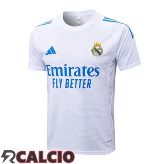 T Shirt Allenamento Real Madrid Bianco 2025/2026  T Shirt Allenamento Real Madrid Bianco 2025/2026