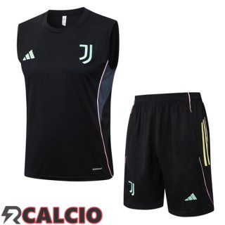 Canotta Allenamento Juventus + Pantaloncini Nero 2025/2026  Canotta Allenamento Juventus + Pantaloncini Nero 2025/2026