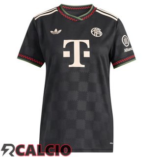 Terza Maglie Calcio Bayern Monaco Donna Nero 2025/2026  Terza Maglie Calcio Bayern Monaco Donna Nero 2025/2026